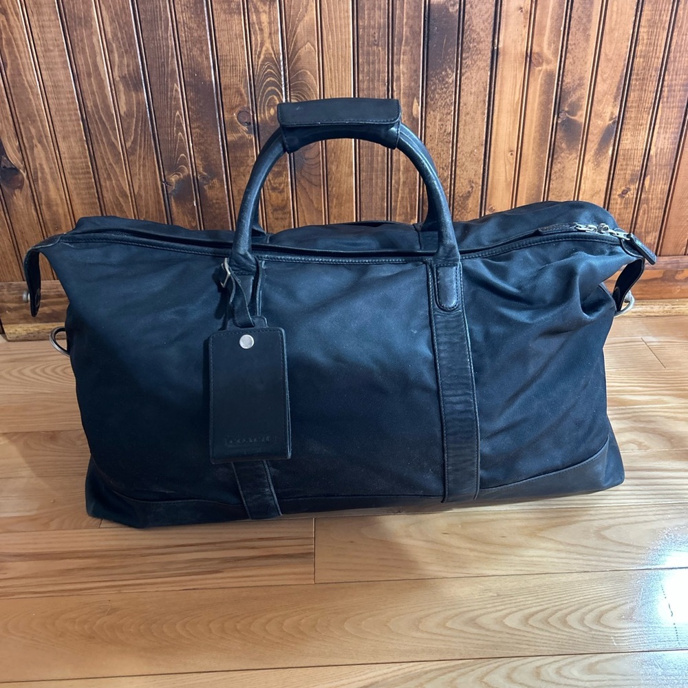 Black Coach 2 Way Boston Bag Luggage Duffle No. D0R-5497
